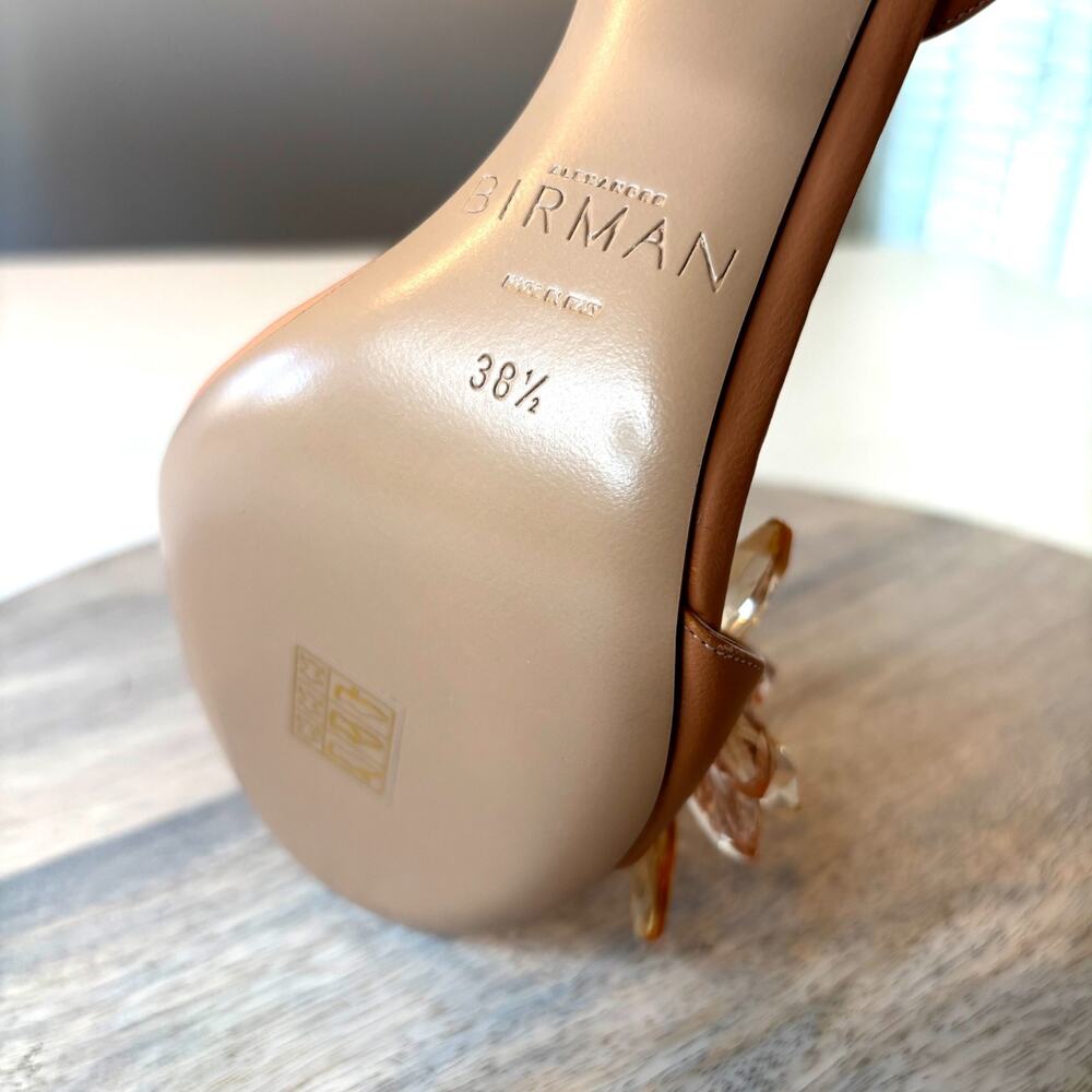 Alexandre Birman Sierra 85 Crystal Sandals NIB Papaya Mist EU 38.5 US 8.5 Italy - Picture 9 of 11